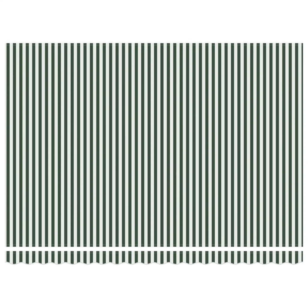 Tenda Retrattile Verde e Bianco 450 × 300 cm 3331073