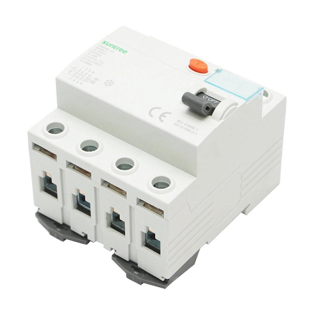 Interruttore differenziale 4P 40A 30mA 6kA, tipo AC Suntree