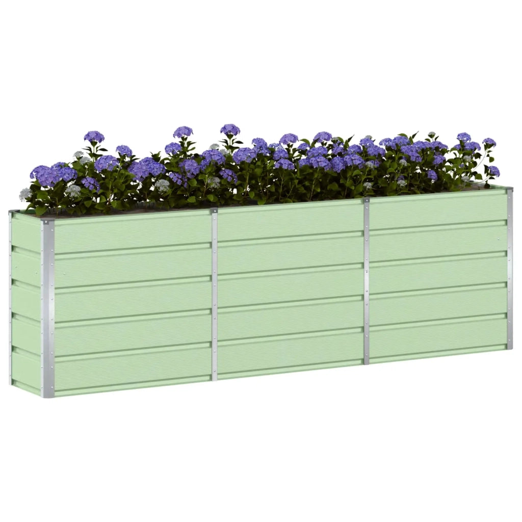 Fioriera | Cassetta per fiori | Vaso Verde 240 x 40 x 75 cm Acciaio
