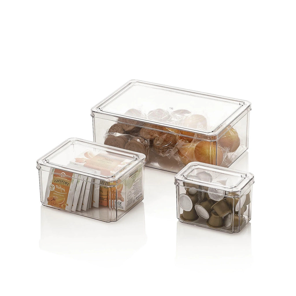 Set 3 contenitori con coperchio DIP