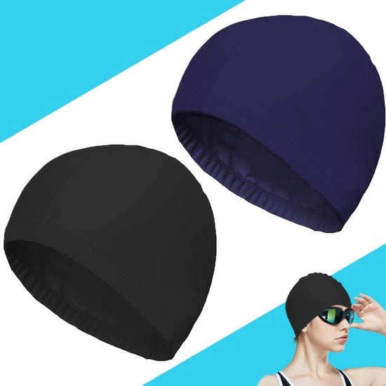 Set di 2 Badmuts Unisex per Bambini con Capelli Lunghi - Impermeabili