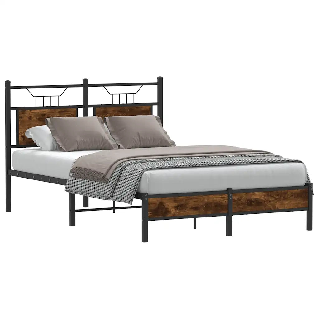 Giroletto senza Materasso-Struttura Letto Rovere Fumo 120x200 cm in Truciolato 643090