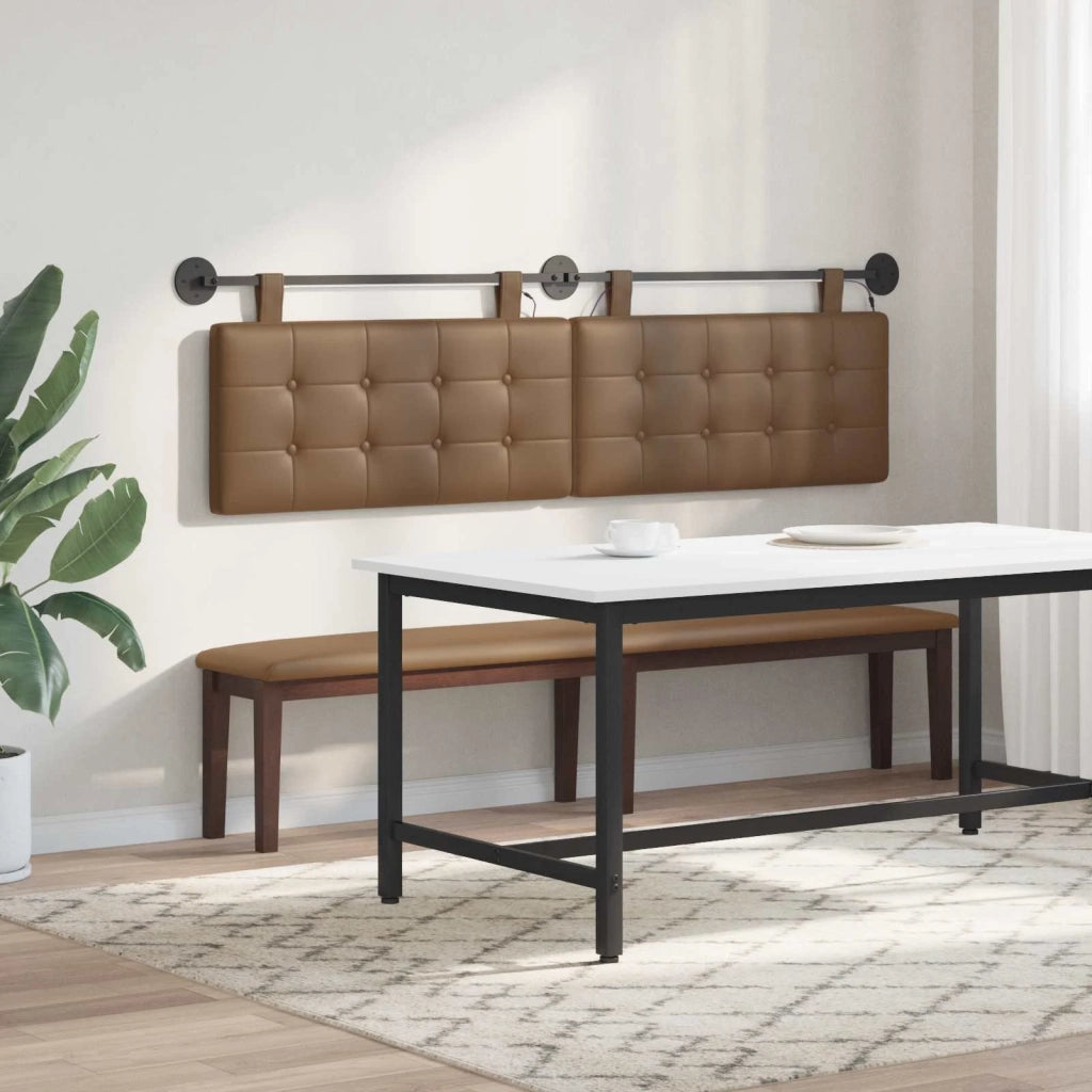 Testiera | Testata sospesa Con luce LED Cappuccino Similpelle