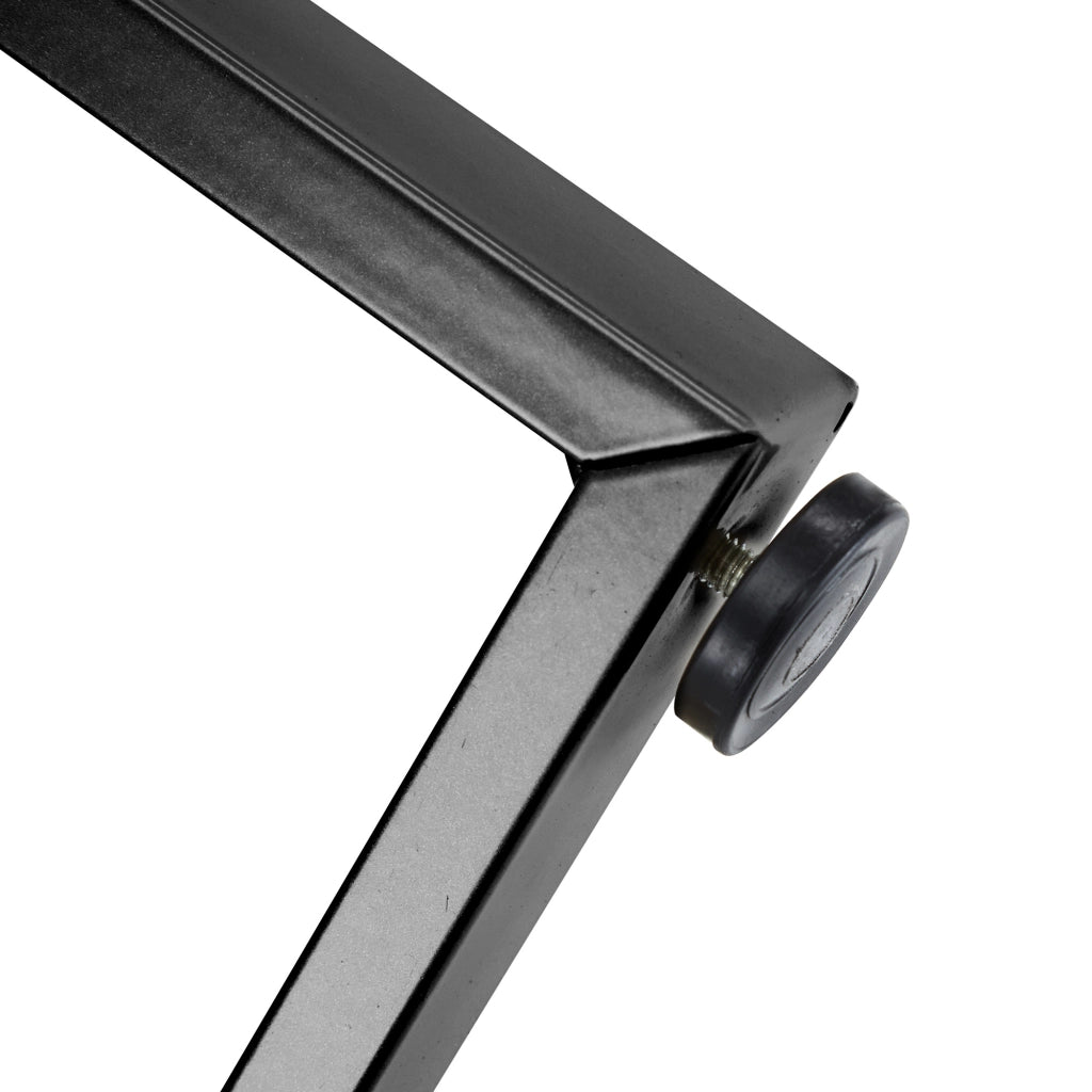 Tavolo da Pranzo con Piano Effetto Marmo e Gambe in Metallo ¨C Xylo ¨C Bianco/Nero