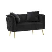 Divano VKH34, Nero, Metallo, 127x74x71 cm