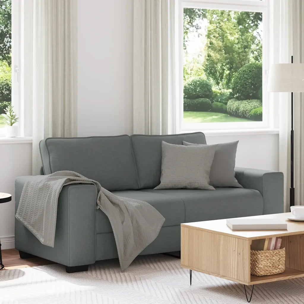 Divano a 2 Posti-Sofa 2 Posti Grigio Scuro 140 cm in Tessuto 983893