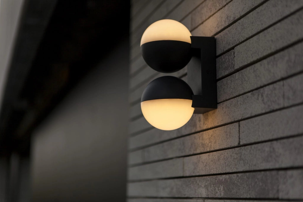 Applique esterna LOOMA LED doppia sfera IP54 Lutec