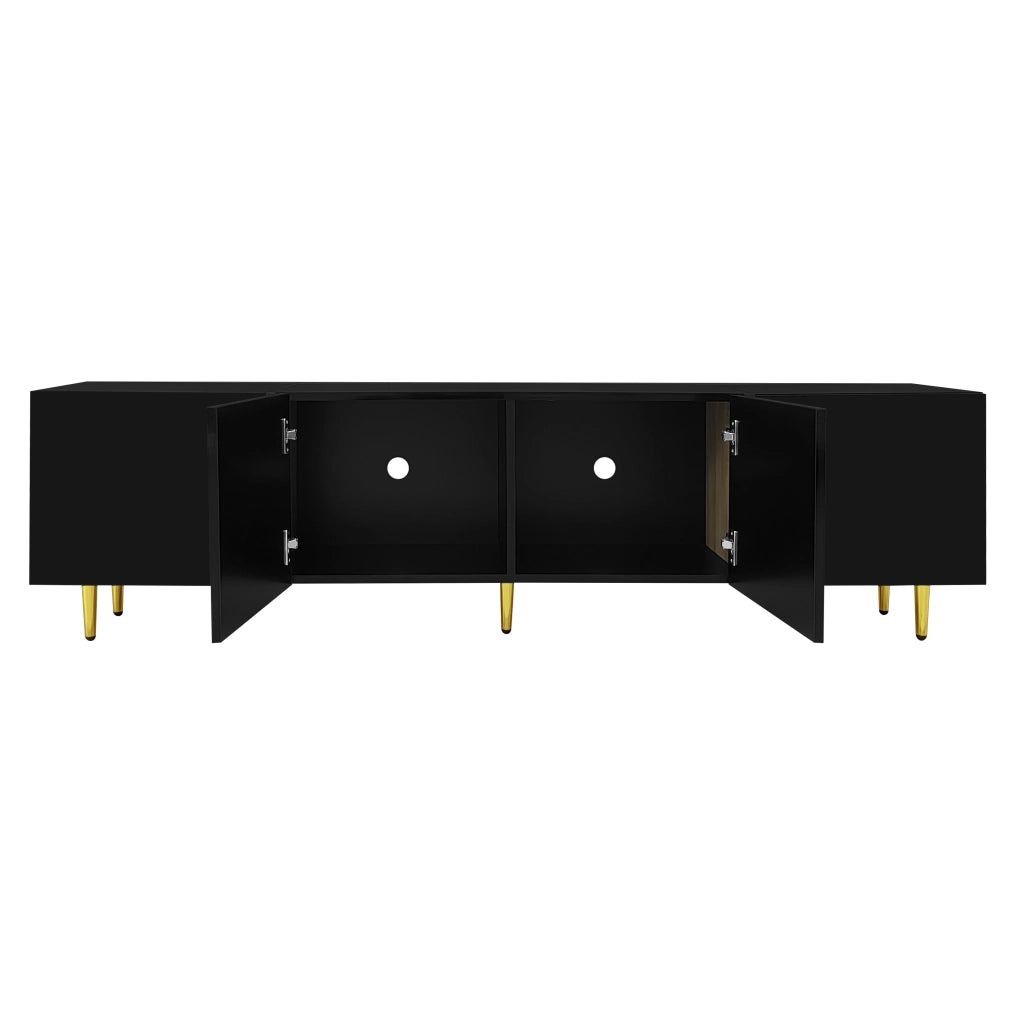 Set TV e tavolino moderno lucido nero - Zephmum