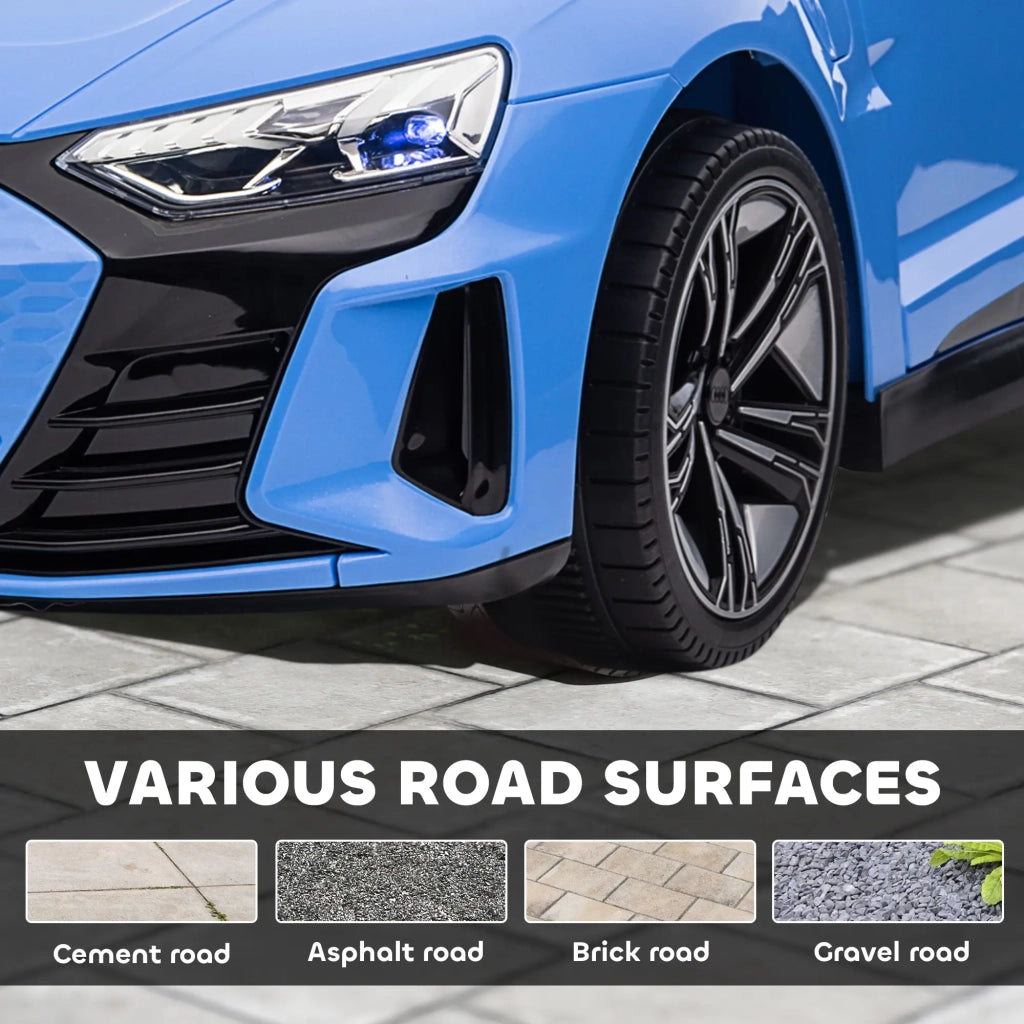Macchina Elettrica per Bambini Licenza Audi RS con Telecomando Blu e Nero