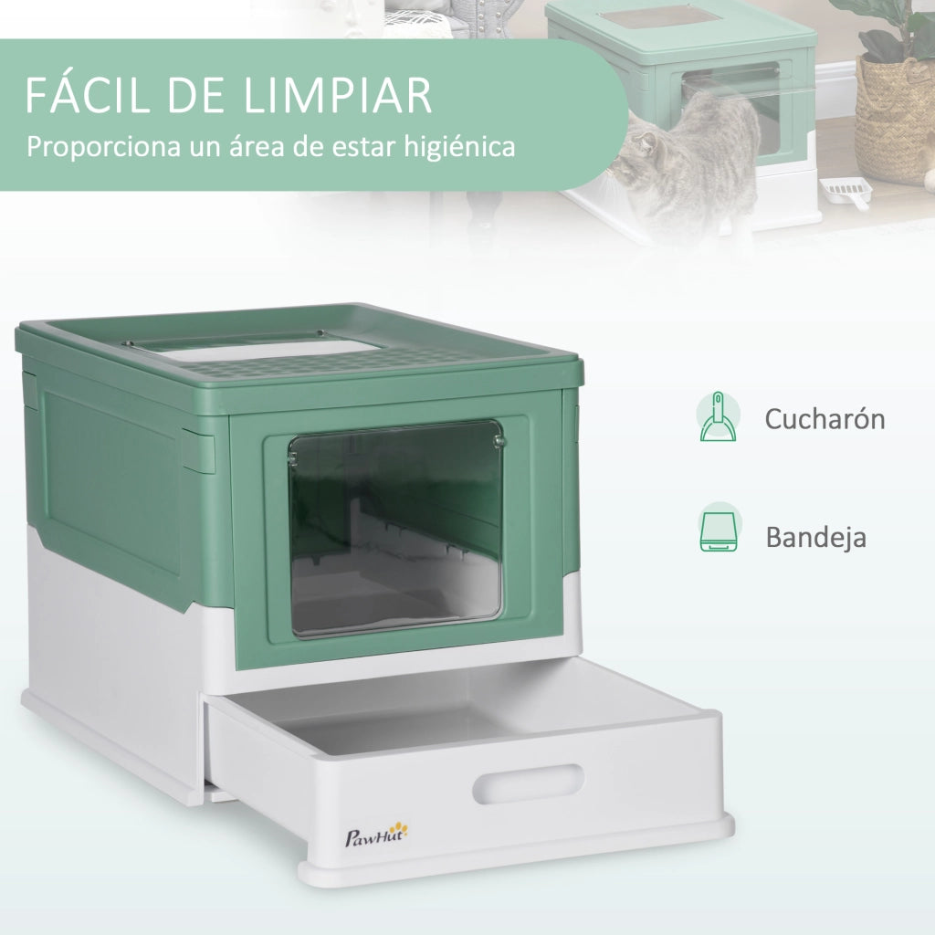 Casetta per Gatti ¨C Minimal ¨C Verde e Bianco 47.5x35.5x36.7 cm