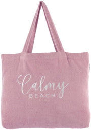 Tas da Bagno in Cotone 100% XL per Uomo e Donna con Comparto Interno e Cinturini Lungi (Rosso Antico)