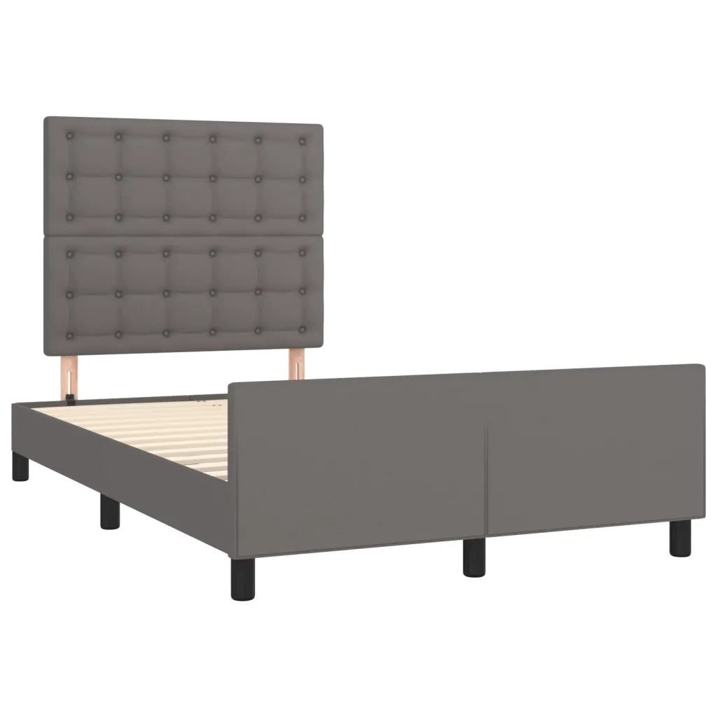 Giroletto senza Materasso Grigio 120x190 cm Similpelle
