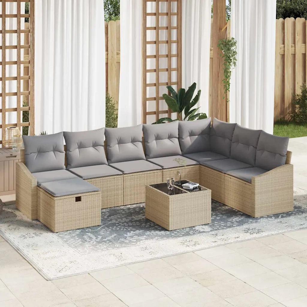 Set di divani con cuscino 8 pcs polyrattan