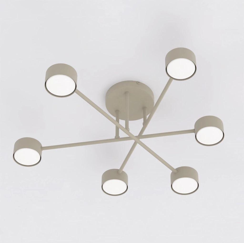 Plafoniera moderna HALO beige 6xGX53 Emibig