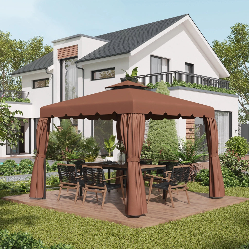 Tetto da Giardino 3x3 m ¨C Minimal ¨C Marrone