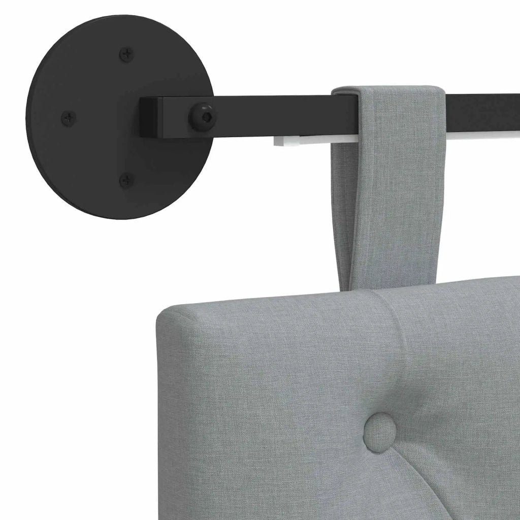 Testiera | Testata sospesa Con luce LED Grigio Chiaro Tessuto