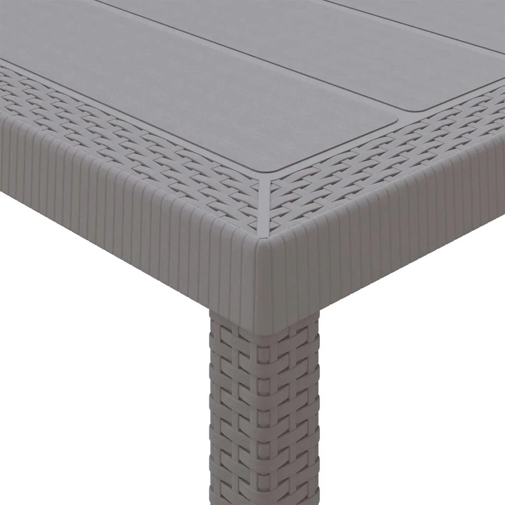 Set da pranzo da giardino con cuscini 15 pcs Grigio chiaro PP