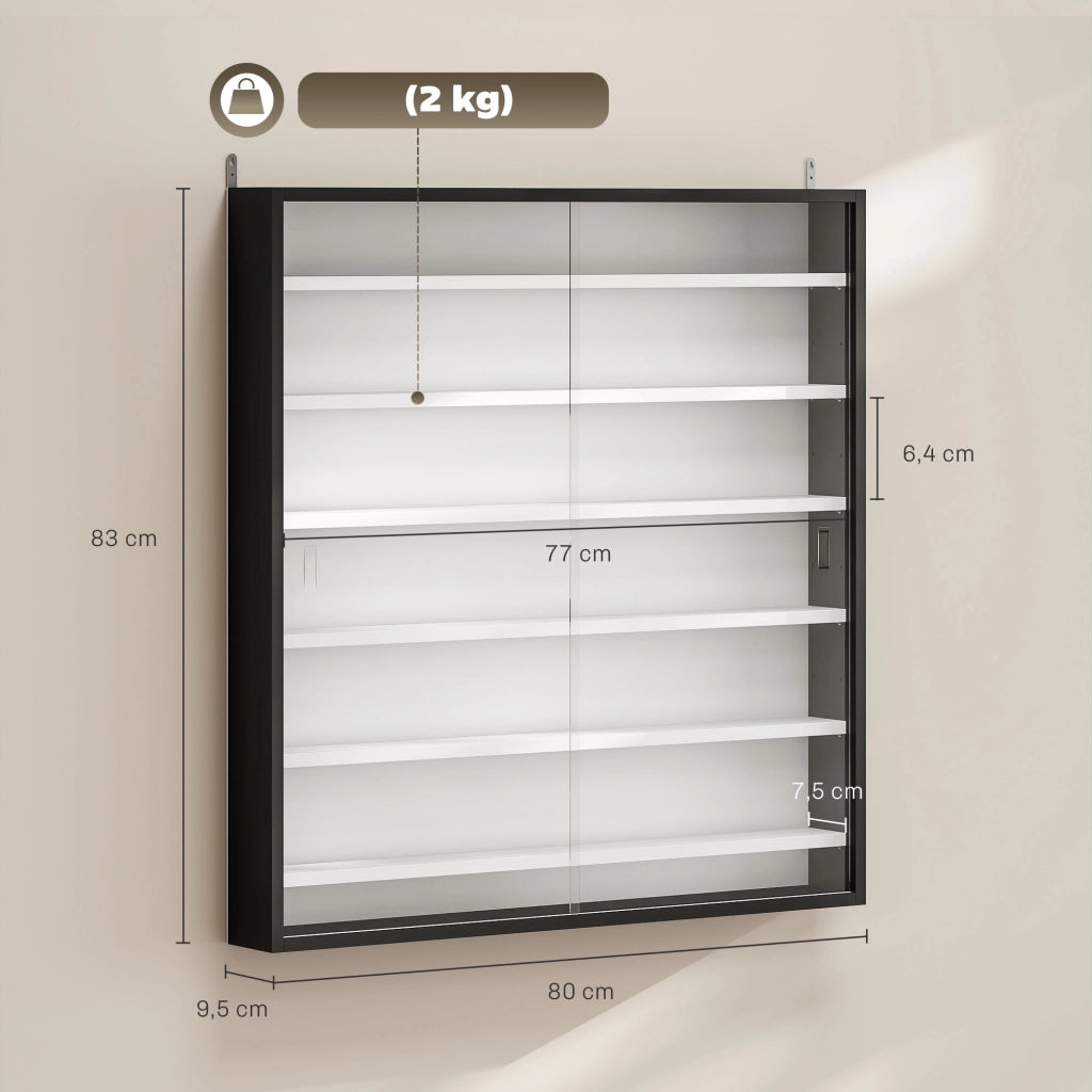 Libreria vetrina ¨C zephmum ¨C bianco 80x9.5x83 cm