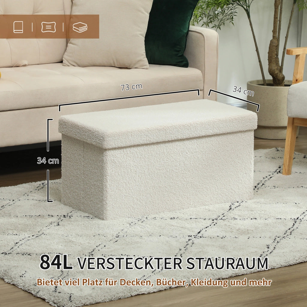 Pouf con contenitore e coperchio ¨C zephmum ¨C crema