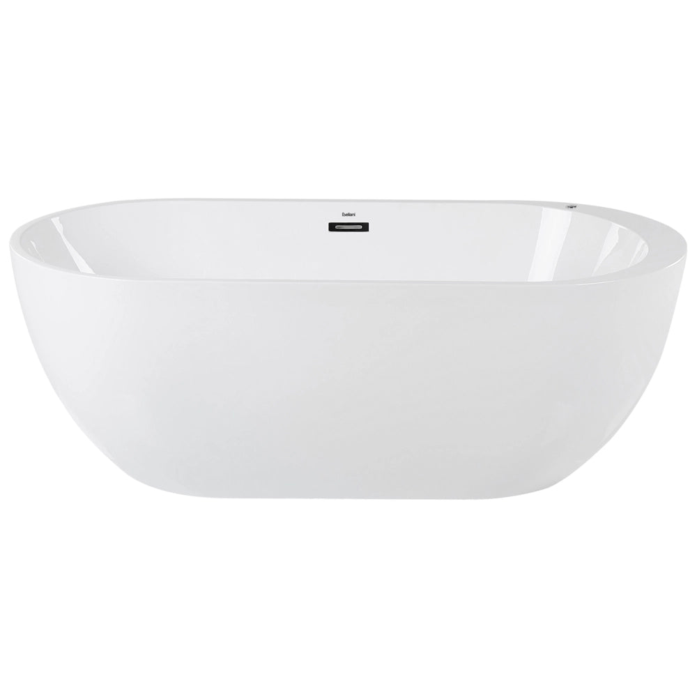 Vasca Idromassaggio Freestanding Bianco Sanitario Acrilico Illuminato a LED Ovale Singola 170 x 80 cm