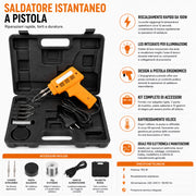 Saldatore Istantaneo a Pistola 100W con LED e Accessori P701301