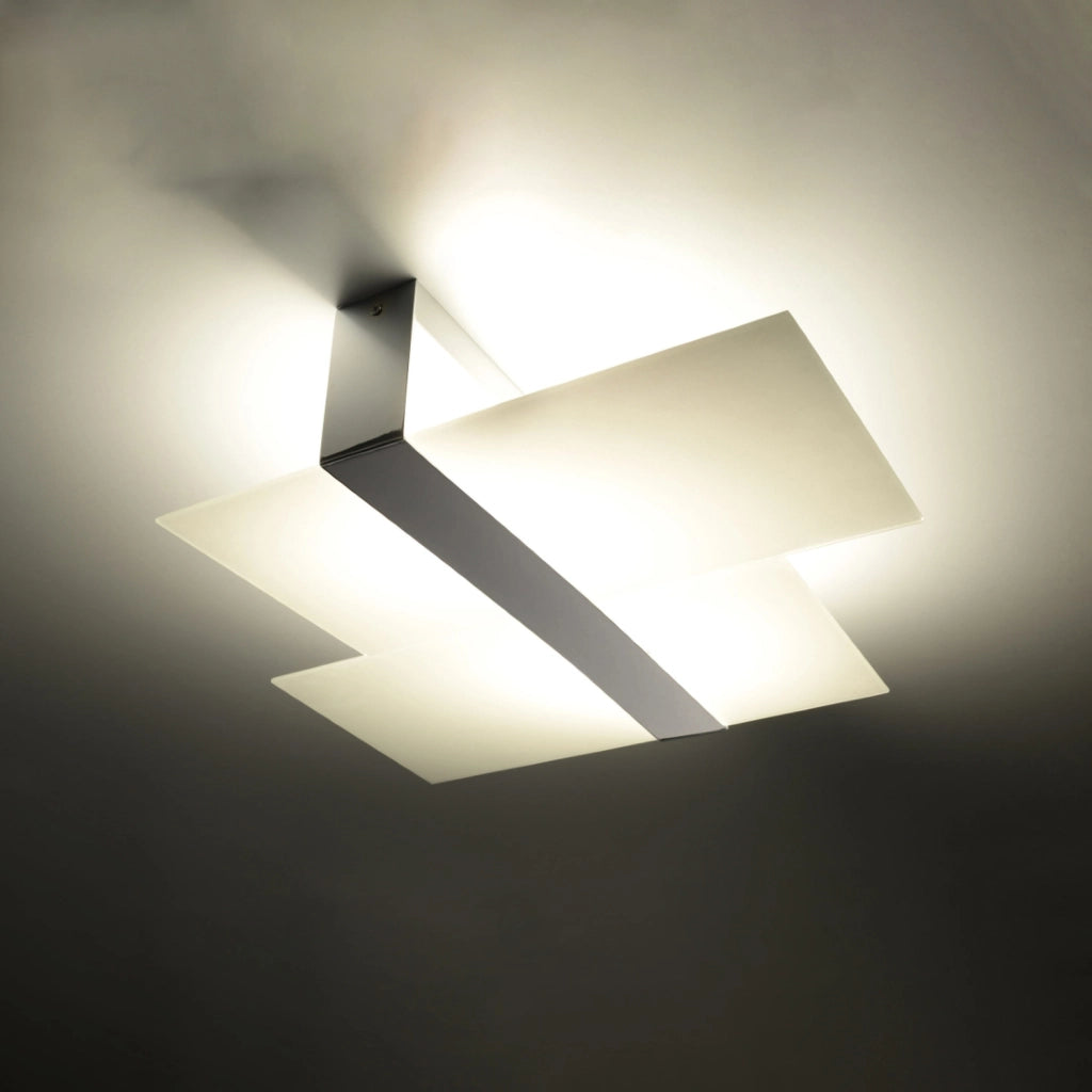 Massimo Tangerine Modern Chrome Lampada da parete e soffitto 2x15W LED E27