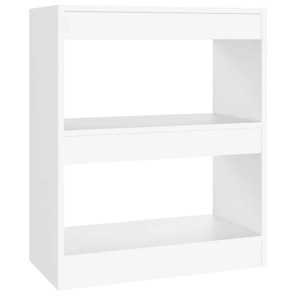 Libreria Divisorio-Scaffale per Libri-Mobile di Stoccaggio Bianco 60x30x72 cm