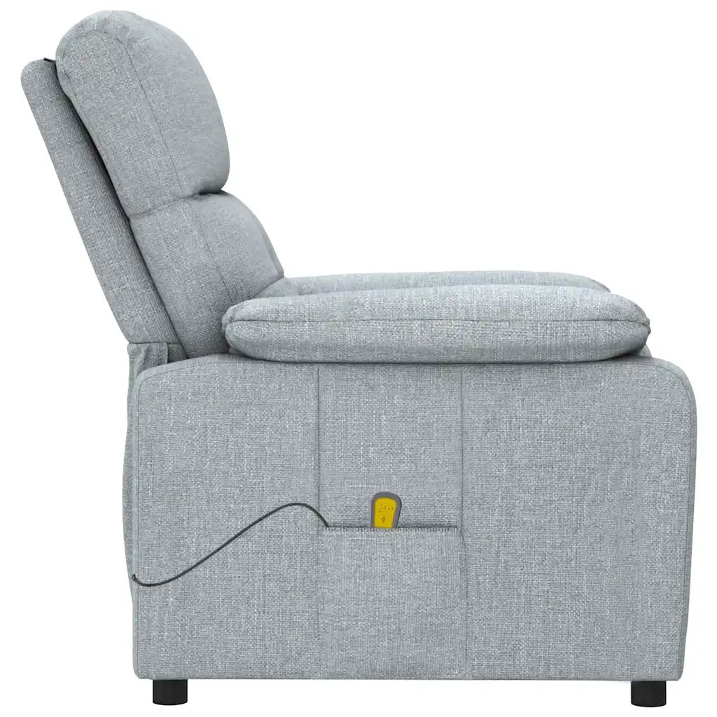 Poltrona Massaggiante in Tessuto Grigio Chiaro 289672