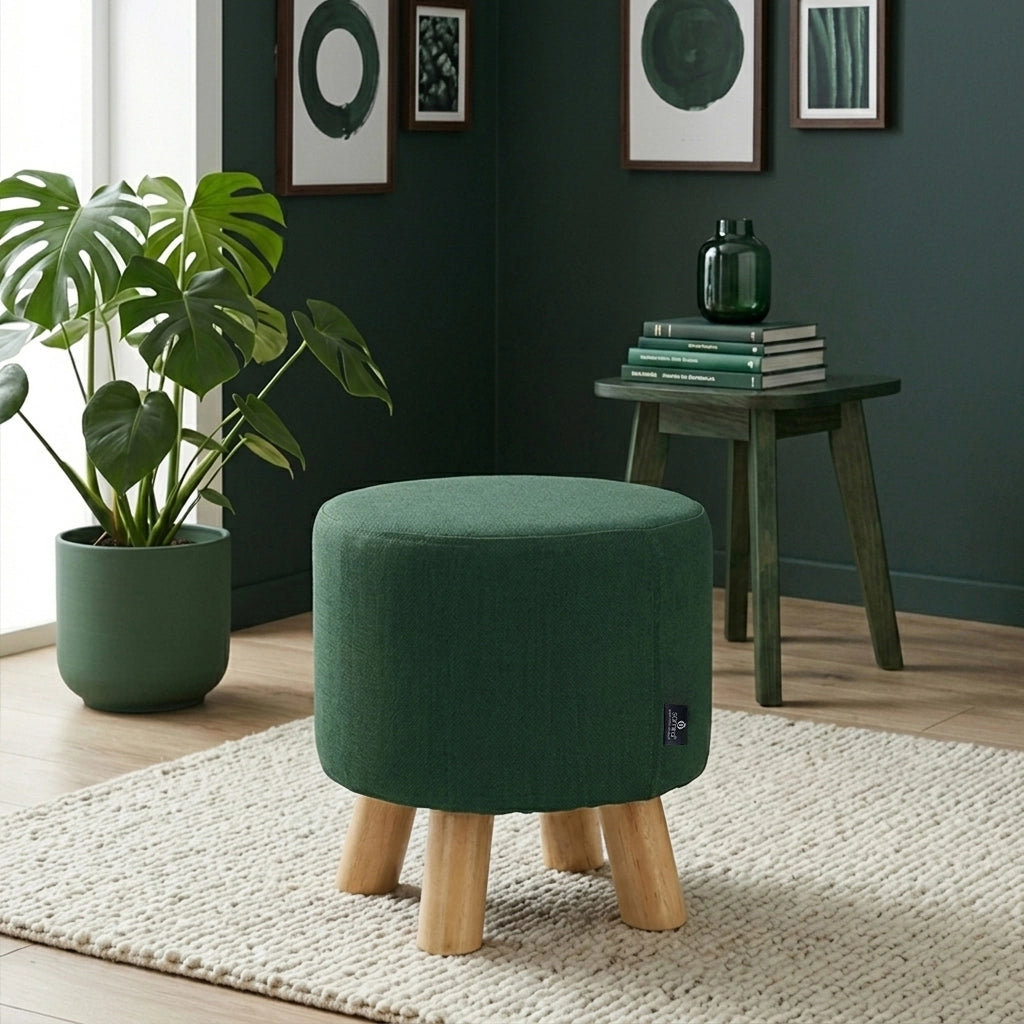 Pouf divano, pouf poggiapiedi verde abete – Nemo - SG38NEPL