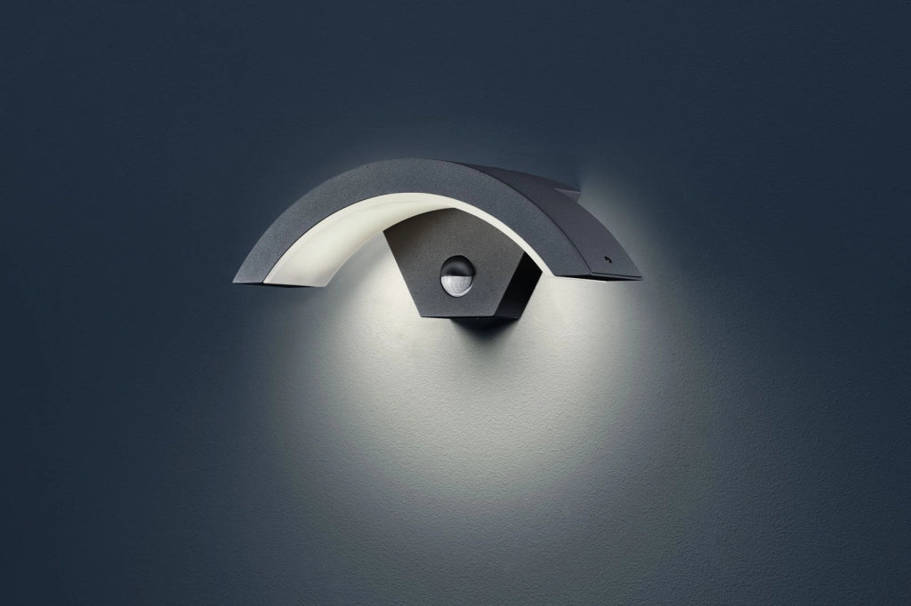 OHIO APPLIQUE LED 7,5 W 800 lm, 3.000 K ALLUMINIO ARCO CON SENSORE GRIGIO 20X30CM