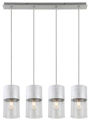Lampada a sospensione Rabalux Zelkova 4xE27 alluminio