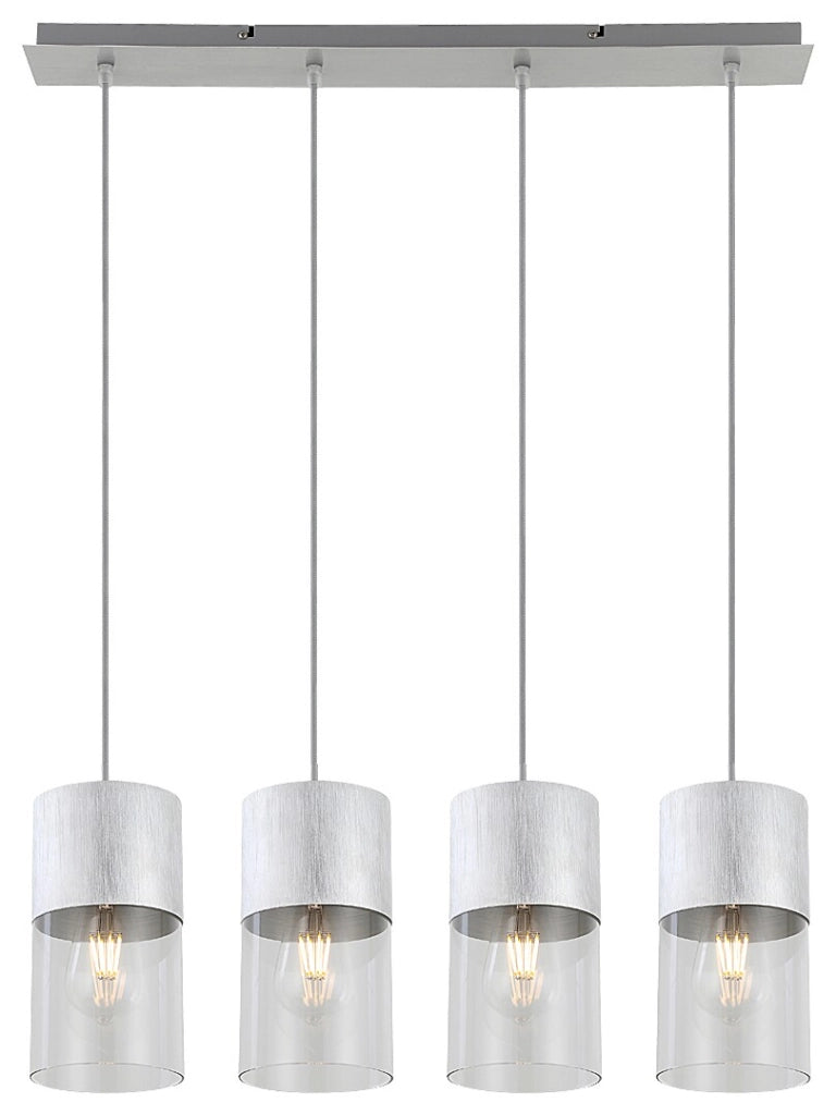 Lampada a sospensione Rabalux Zelkova 4xE27 alluminio