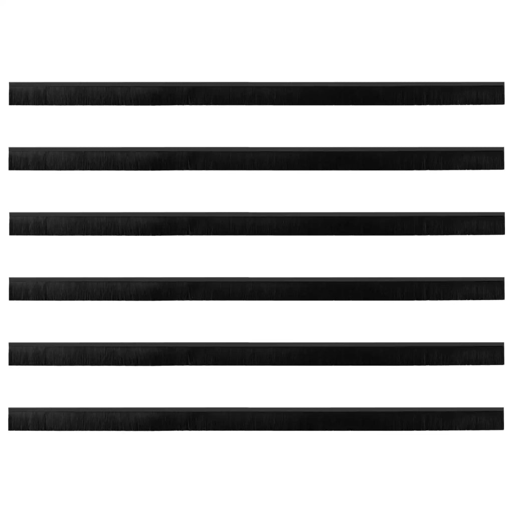 Spazzole per porte autoadesive 6 pz Nero 100 cm CFW7938341