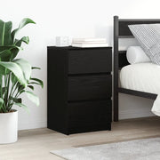 Comodini con 3 Cassetti 2 pz Nero 39x35x65 cm 861340