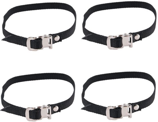 Pedali da bicicletta regolabili con clip - universali - 4 pezzi - nylon