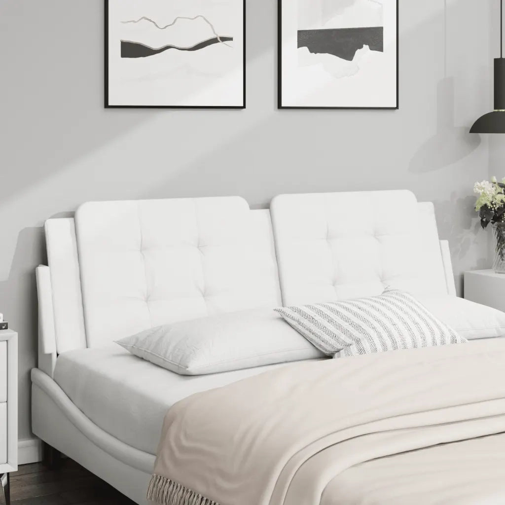 Cuscino Testiera Zadar Bianco 160 cm in Similpelle 374867