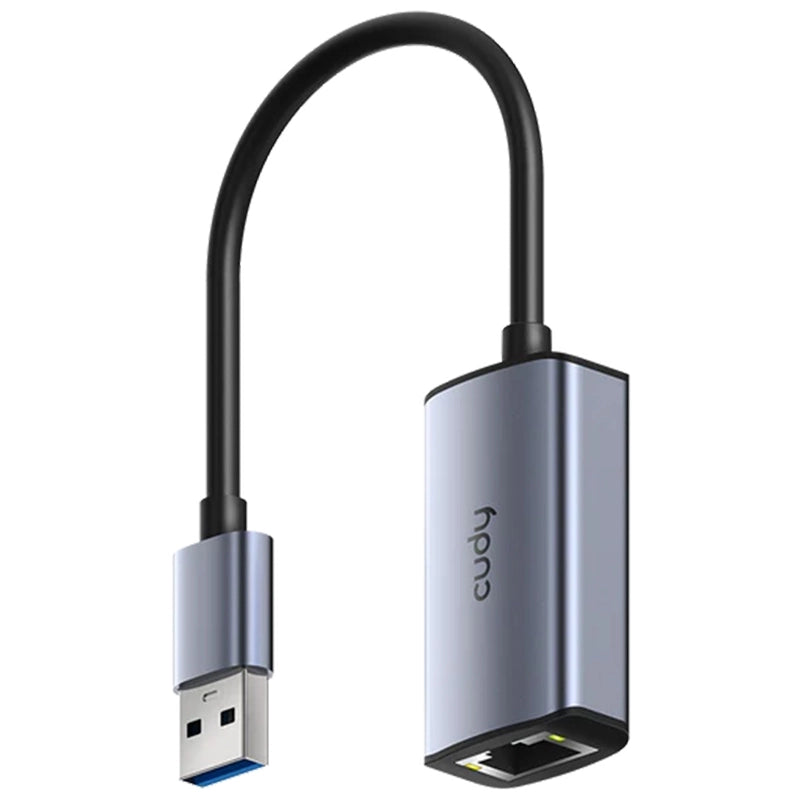 Cudy Adattatore Ethernet USB-A, adattatore di rete USB 3.0 Gigabit, adattatore di rete LAN in alluminio RJ45 senza driver, compatibile con Switch, MacBook, TV Box, XPS, Steam Dec, UE10A