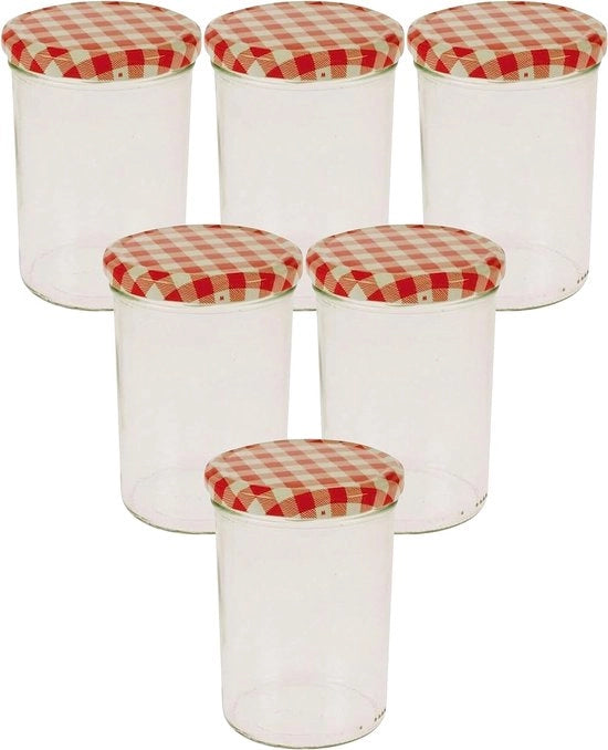 6 giardiniere/vasche per conservazione 440ml con 6 etichette.