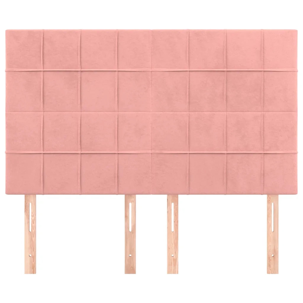 Testiera | Testata Rosa 144x5x118/128 cm Velluto