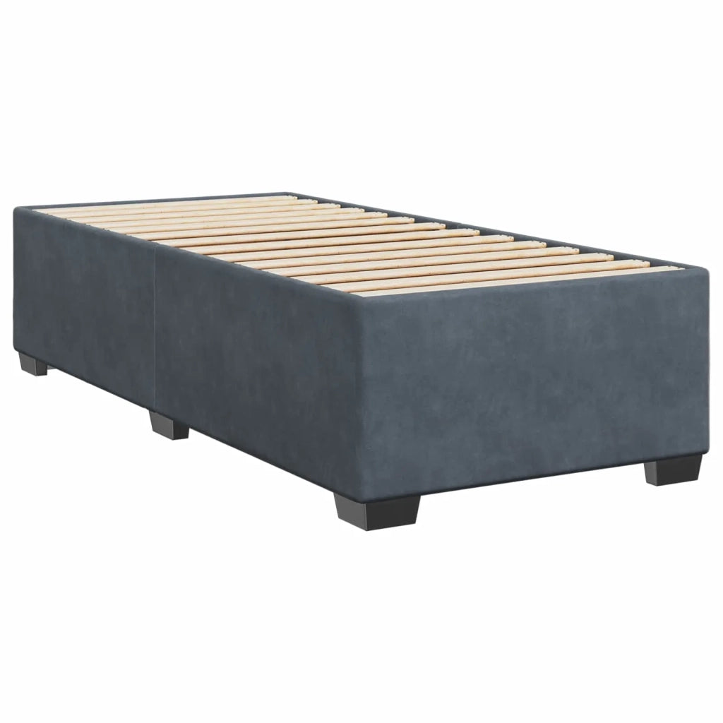 Letto con Box Spring, Materasso e LED Grigio Scuro 90 x 190 cm 3455187