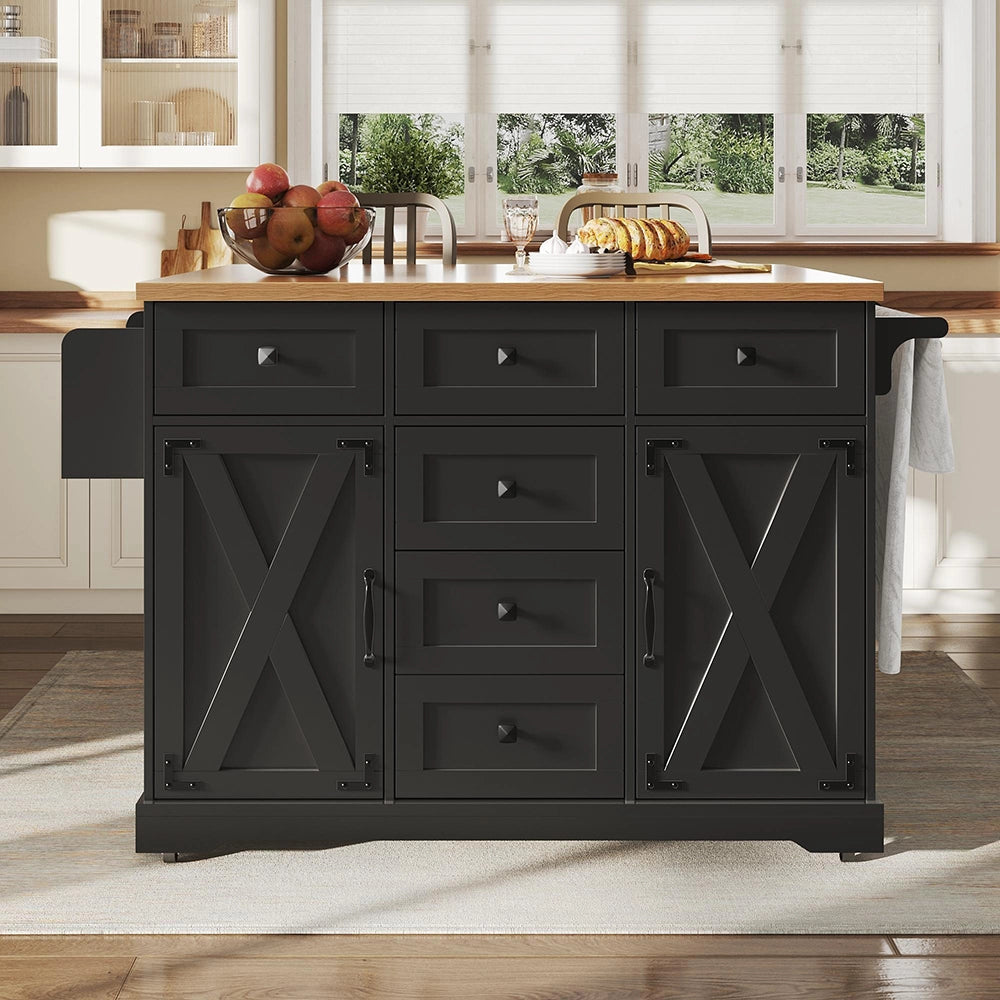 Isola cucina premium - Xylo - mobile con ruote nero
