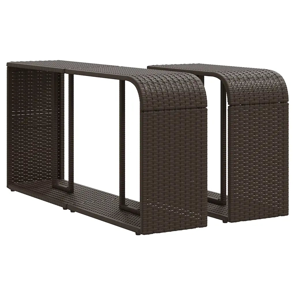 Set Divani da Giardino 11 pz con Cuscini Marrone in Polyrattan 3228914