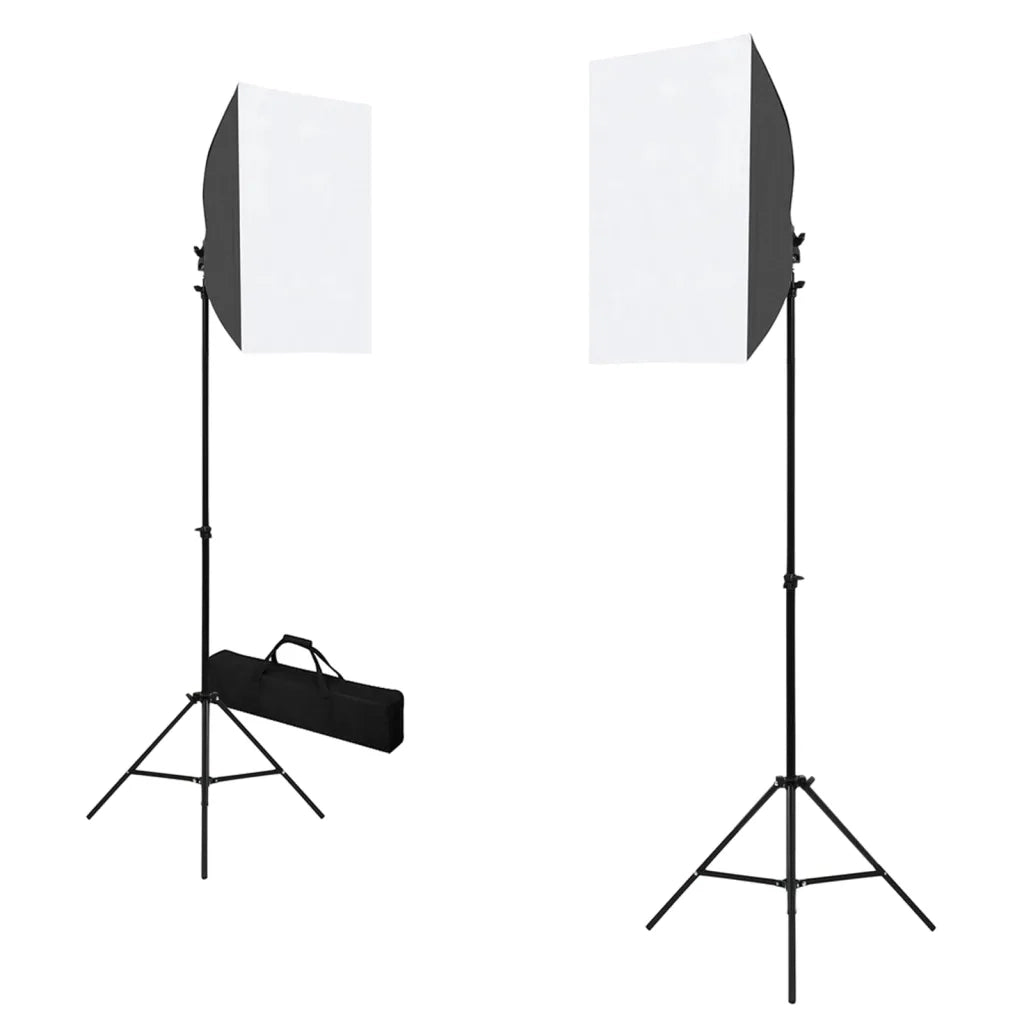Kit per Studio Fotografico con Luci Softbox e Fondale 3055058