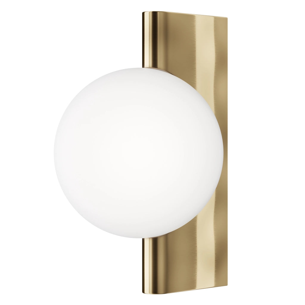 Applique Maytoni Avant-garde ottone vetro sfera bianca G9