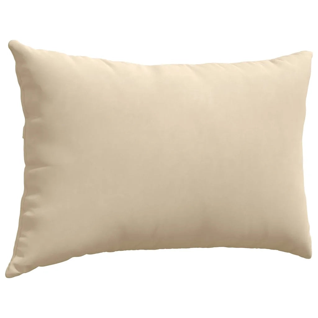 Cuscini da Divano 2 pz-Set di 2 Cuscini per Sofa Crema 60 x 40 cm Tessuto 267443