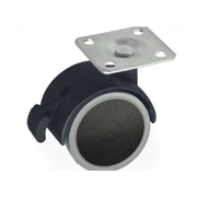 Ruota pivotante con freno diametro 40 nera