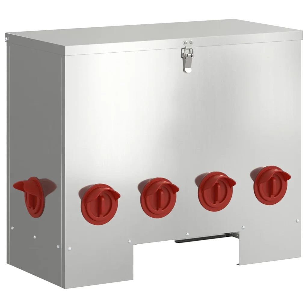 Feeder per pollo 2 pcs Argento 60,5 x 29 x 51 cm 879980