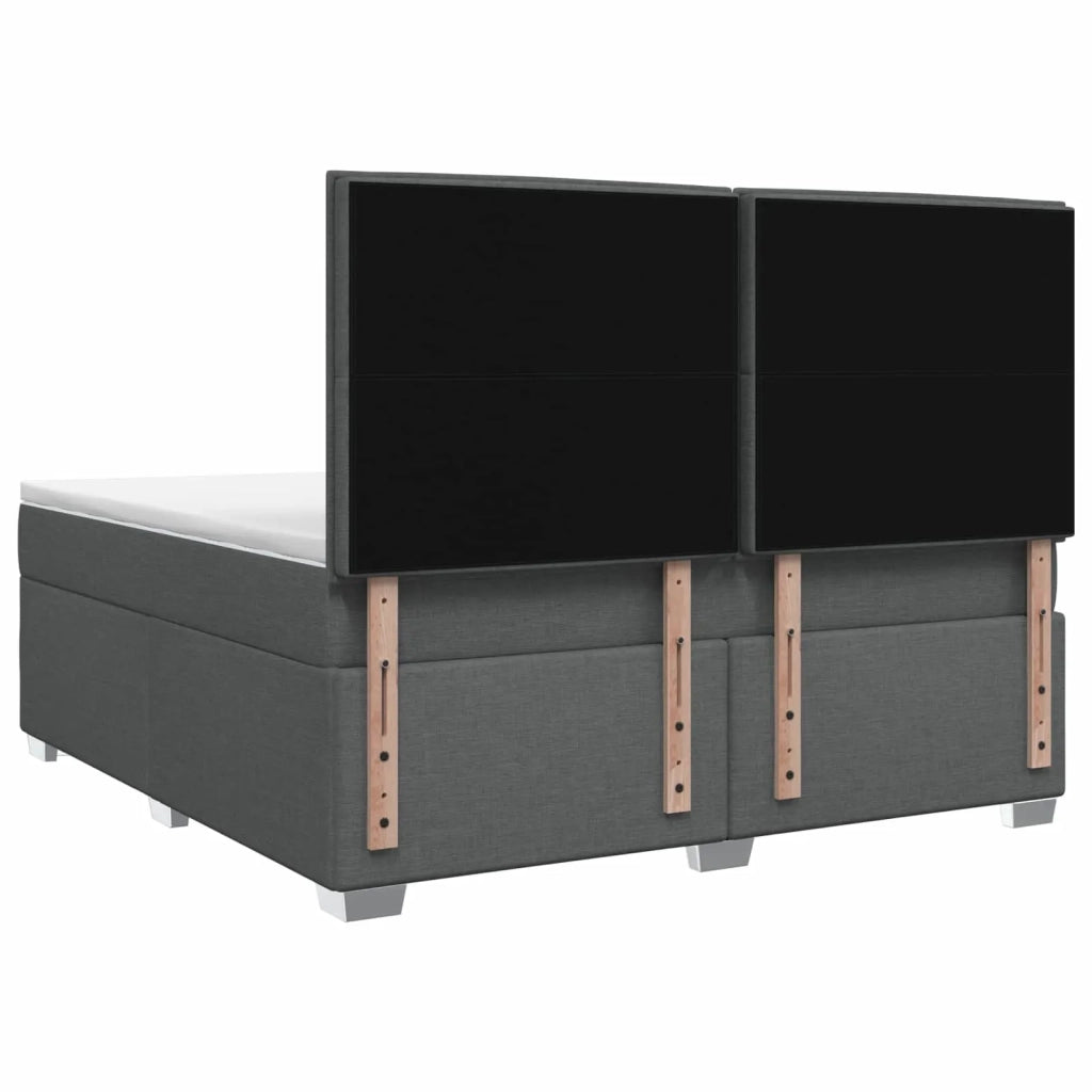 Letto box spring con materasso Grigio Scuro 140 x 190 cm 3454860
