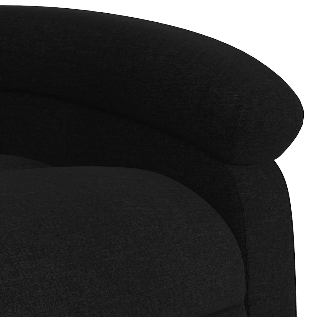 Poltrona reclinabile in tessuto nero 3205382