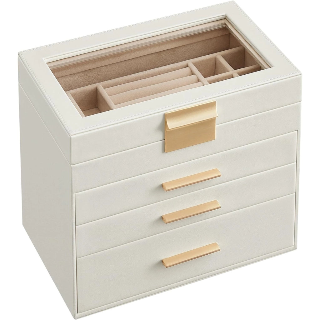 Portagioie Elegance a 4 Livelli Bianco e Oro